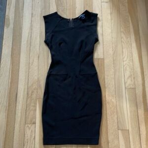 French Connection black bodycon dress with zipper detail